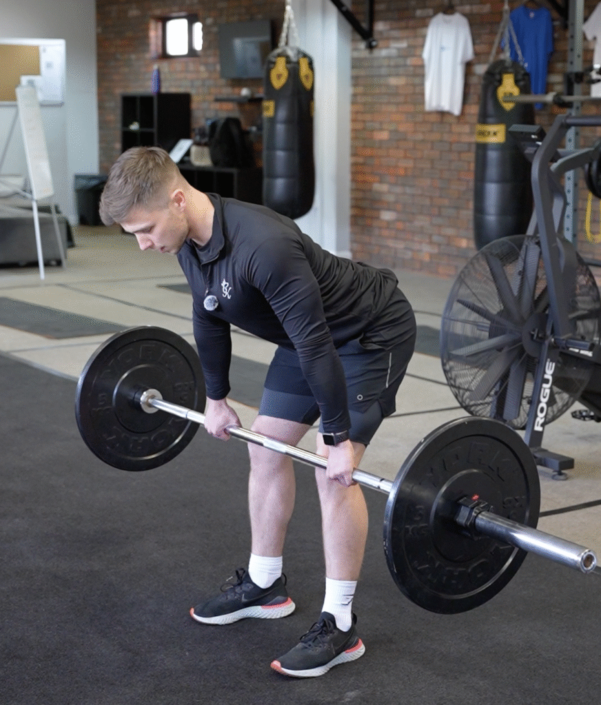 Personal training in Northampton – trainer demonstrating RDL technique with client for safer, stronger lifting.